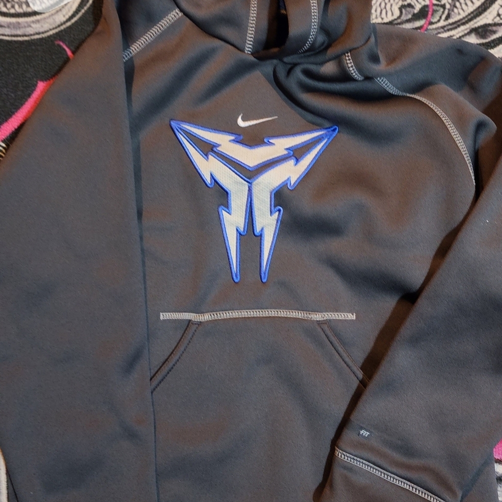 Nike Kobe Bryant Hoodie Size Boys sm. 8 Dri Fit Bl gr blu,Hooded Sweatshirt Rare
